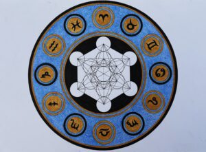 Metatron's Cube with Zodiac Sign