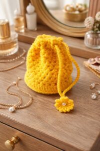 Pearl Bloom Drawstring Bag