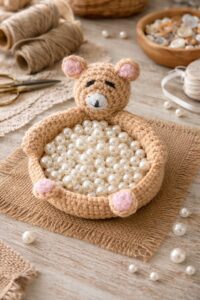 Crochet Teddy Bowl