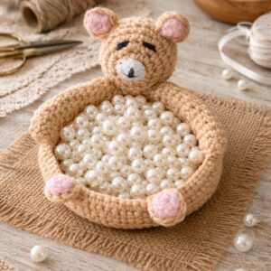 Crochet Teddy Bowl
