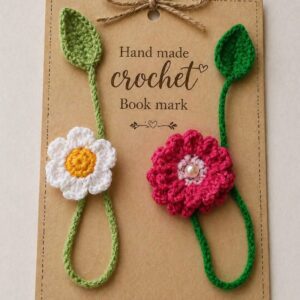 Crochet Flower Bookmarks