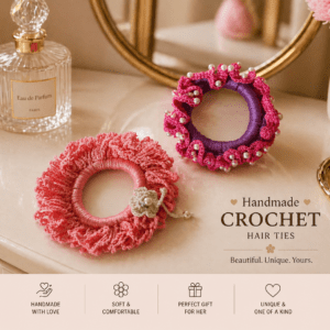 Pearl Crochet Scrunchies Set