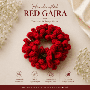 Red Gajra Scrunchie (2)