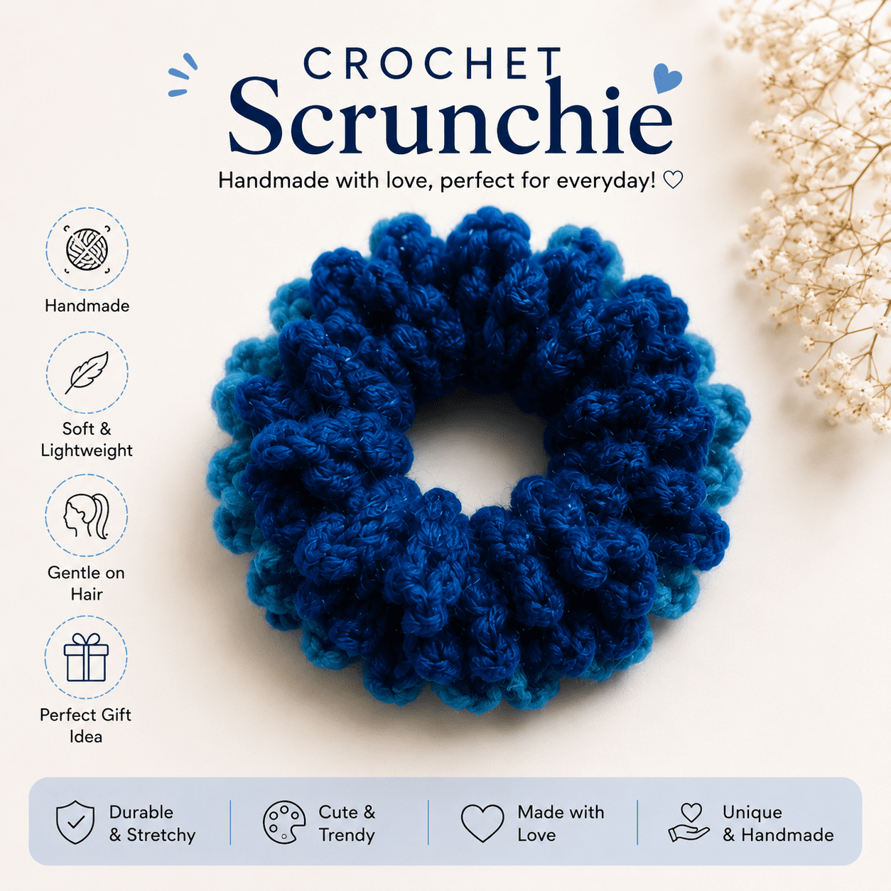 Royal Blue Scrunchie