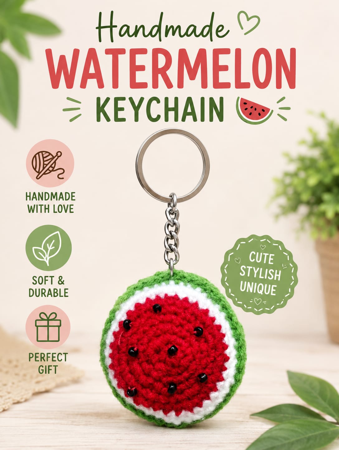 Watermelon Keychain
