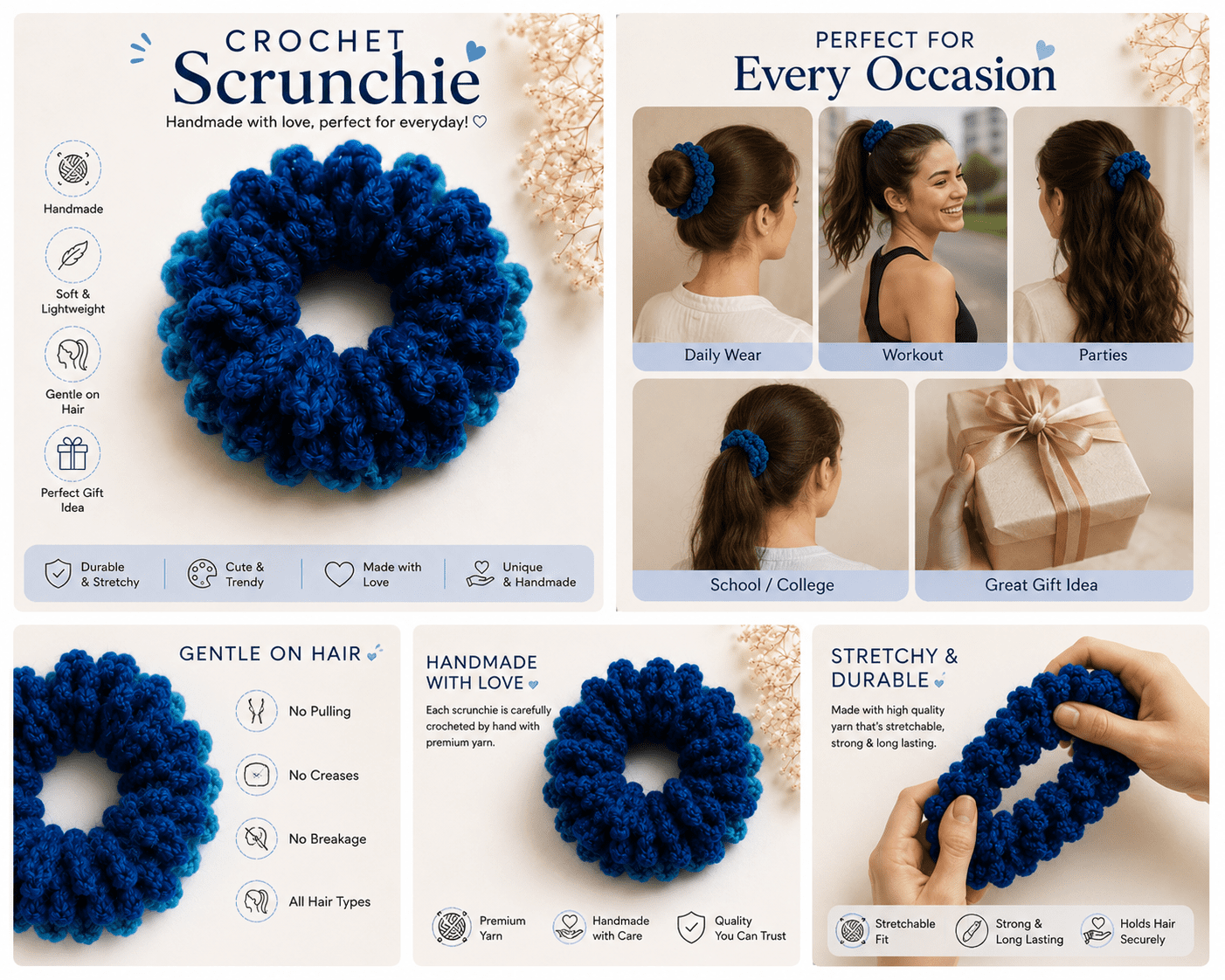 royal blue scrunchie 1