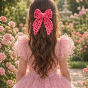 Crochet Pink Bow 2