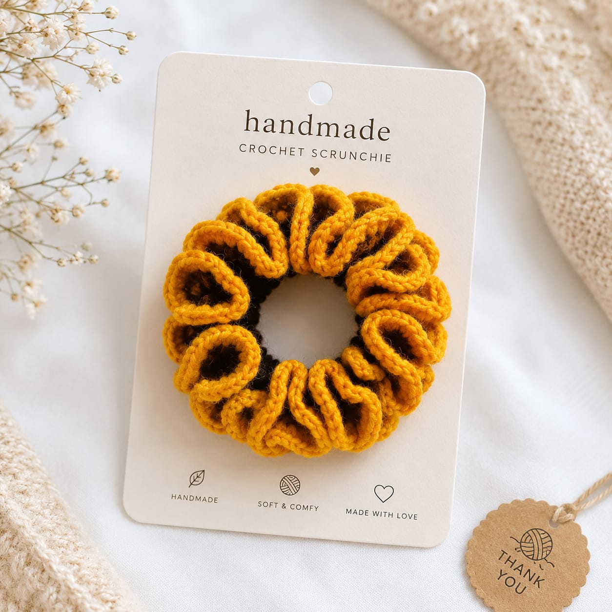 Golden Brown Scrunchie.