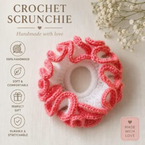 Pink Blossom Scrunchie
