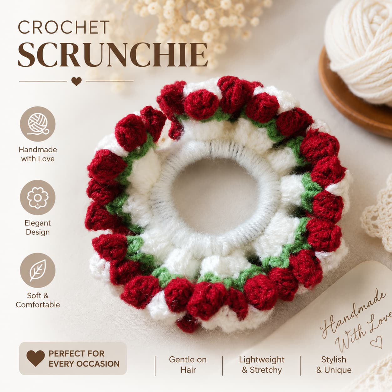 Rosebud Scrunchie