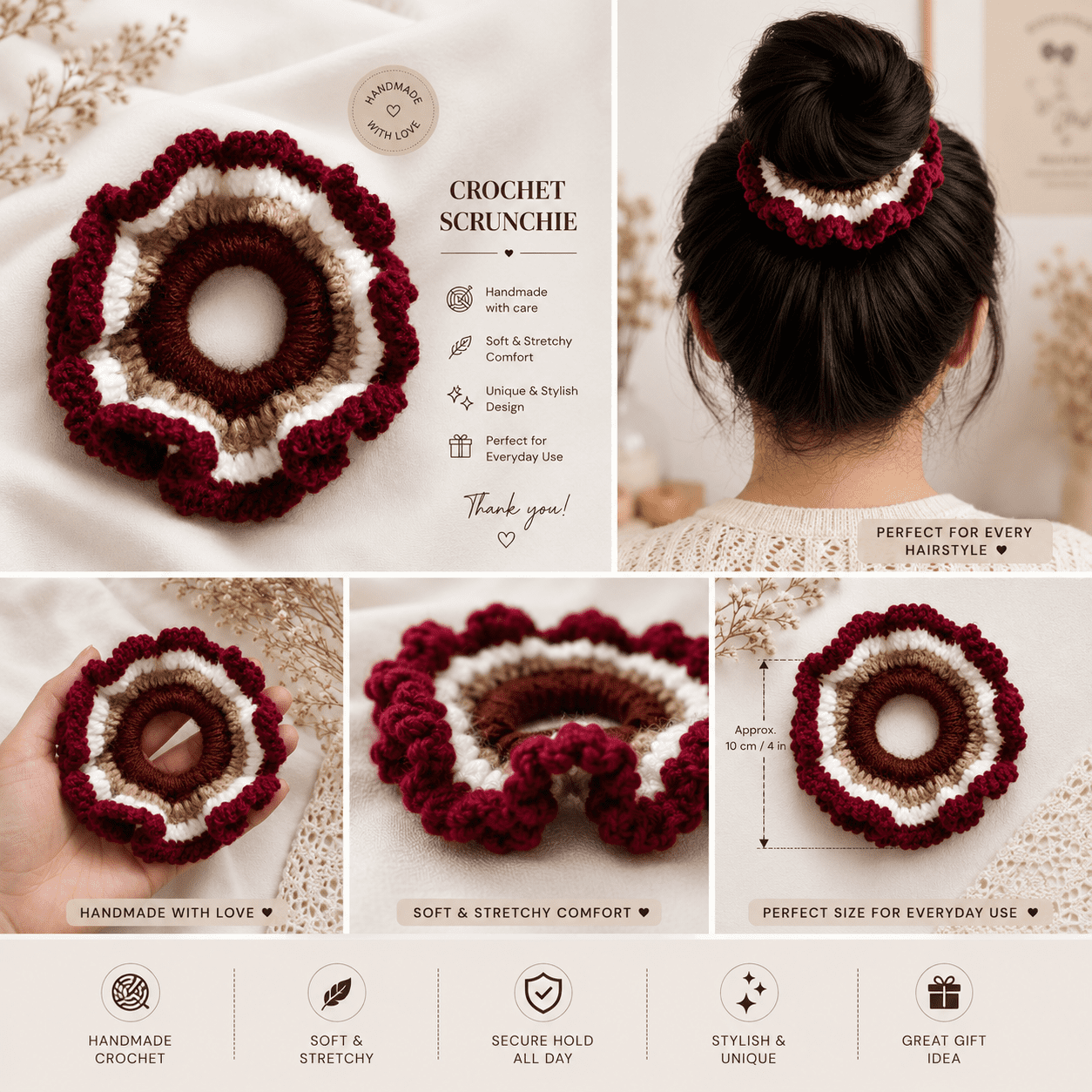 Ruby Bloom Scrunchie 1