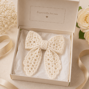 crochet white bow