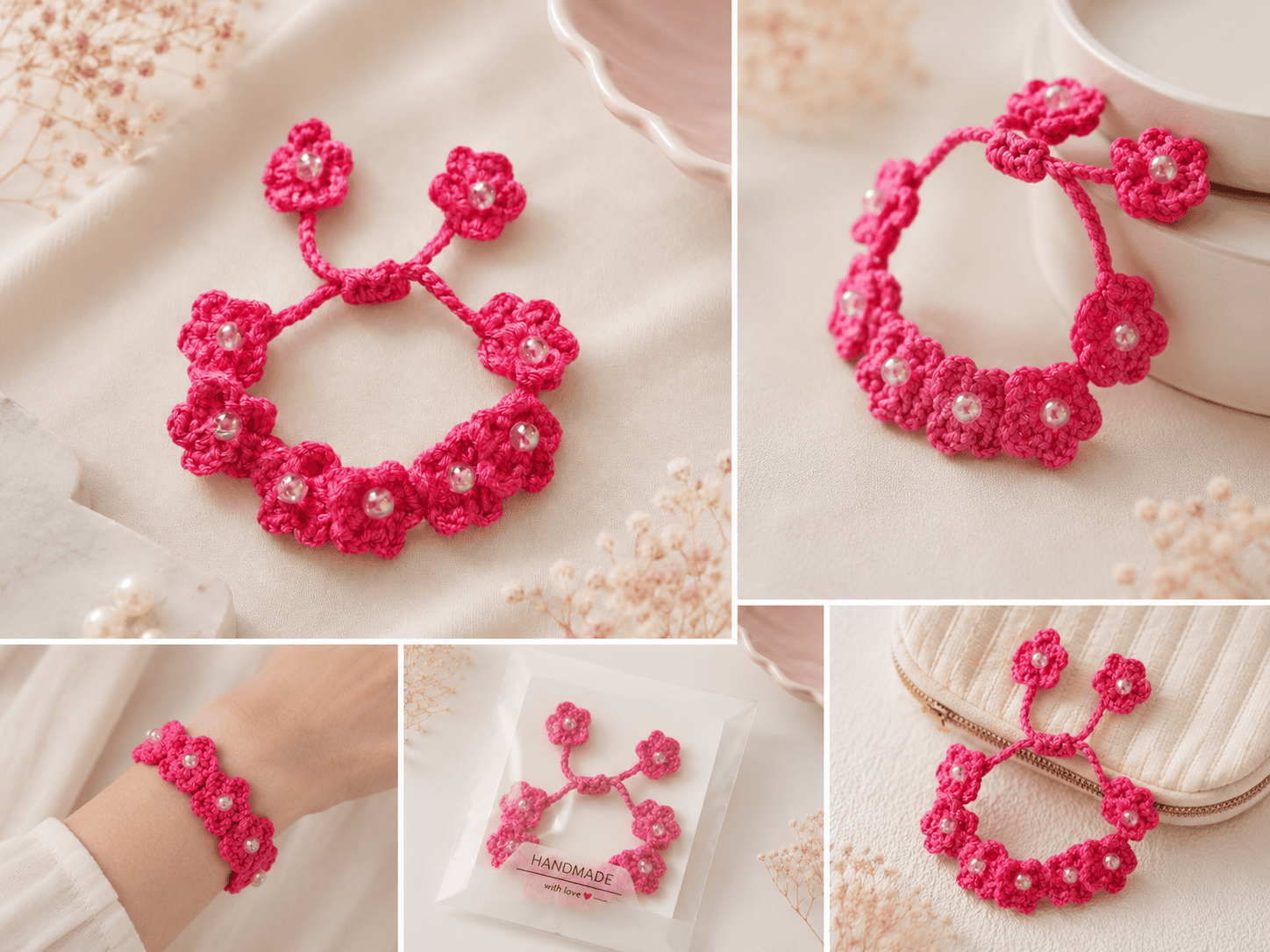 Rosette Pearl Bracelet. 1